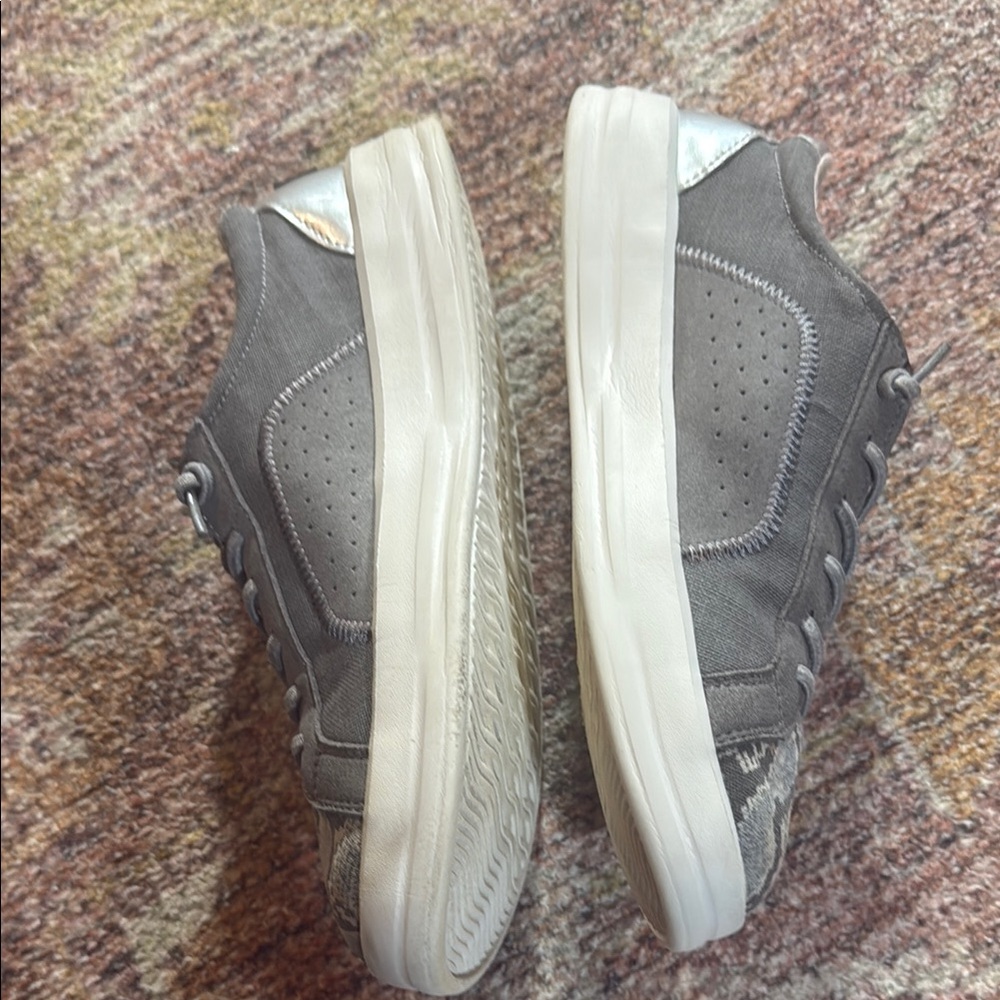 Hey Dude Karina Silver Python Stylish Sneakers Si… - image 3